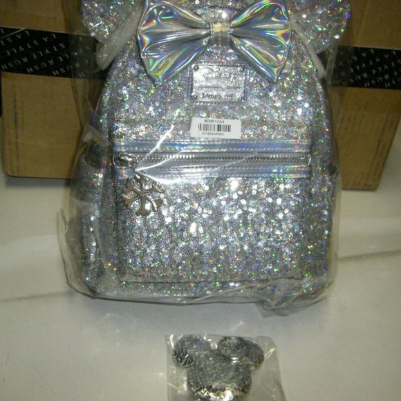 Disney Minnie Mouse Backpack Holographic Sequin - Picture 9 of 11
